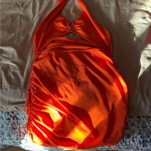 Amazon Women's Mini Dress - Vibrant Orange